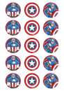 Captain America Edible Cupcake Images